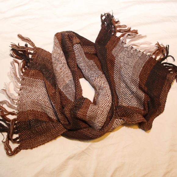 Pure Wool, Super Warm Striped 84" Handmade Scarf - Picture 4 of 5